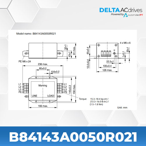Delta B84143A0050R021 EMC Filter