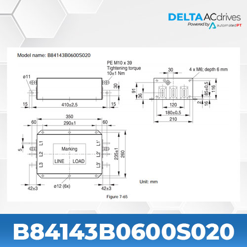 Delta B84143B0600S020 EMC Filter