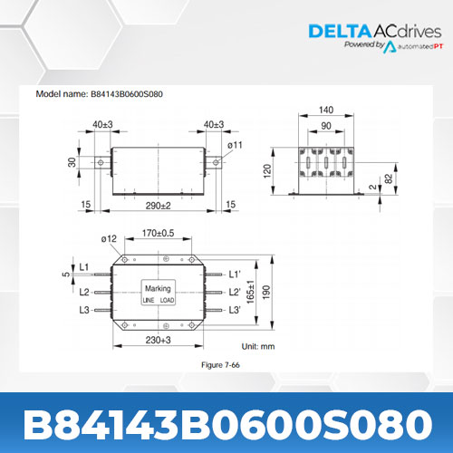 Delta B84143B0600S080 EMC Filter