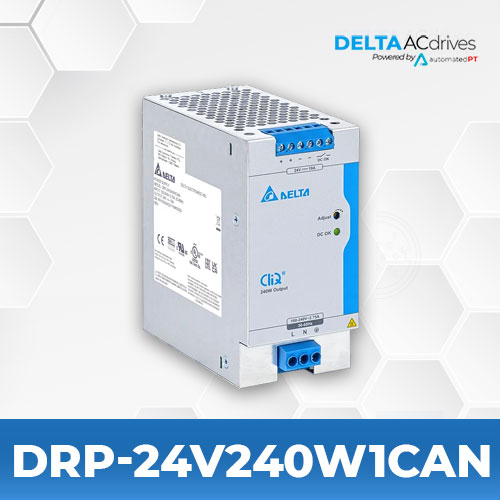 Delta DRP-24V240W1CAN DIN Rail CliQ III Series