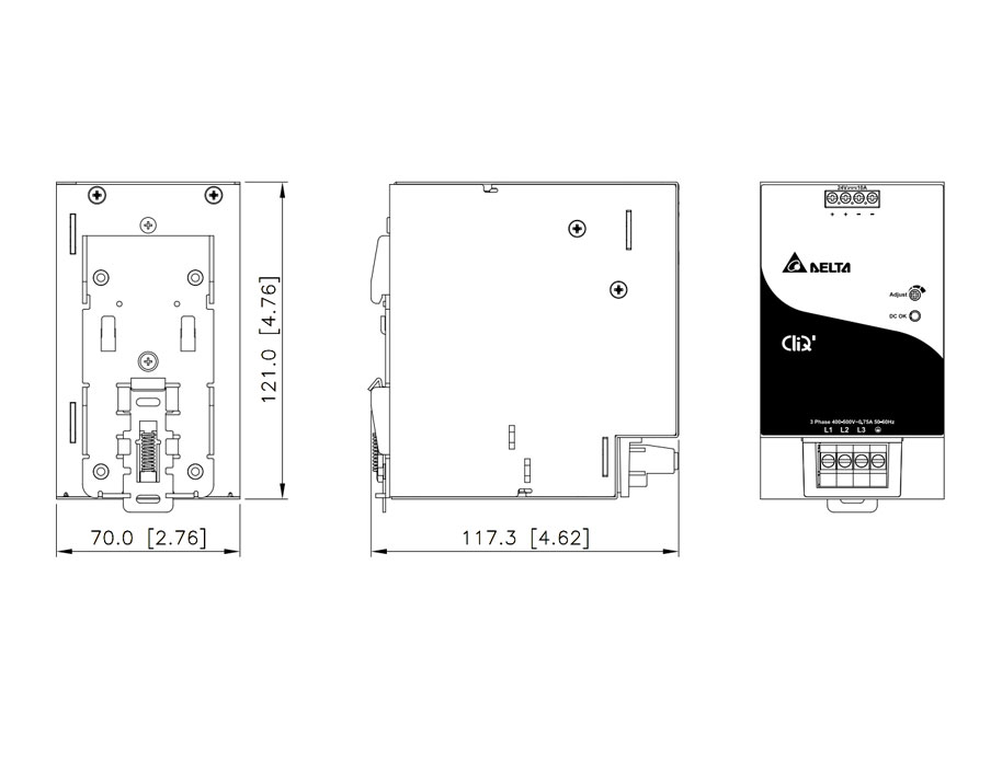 Delta DRP024V240W3B DIN Rail CliQ II Series - Image 2