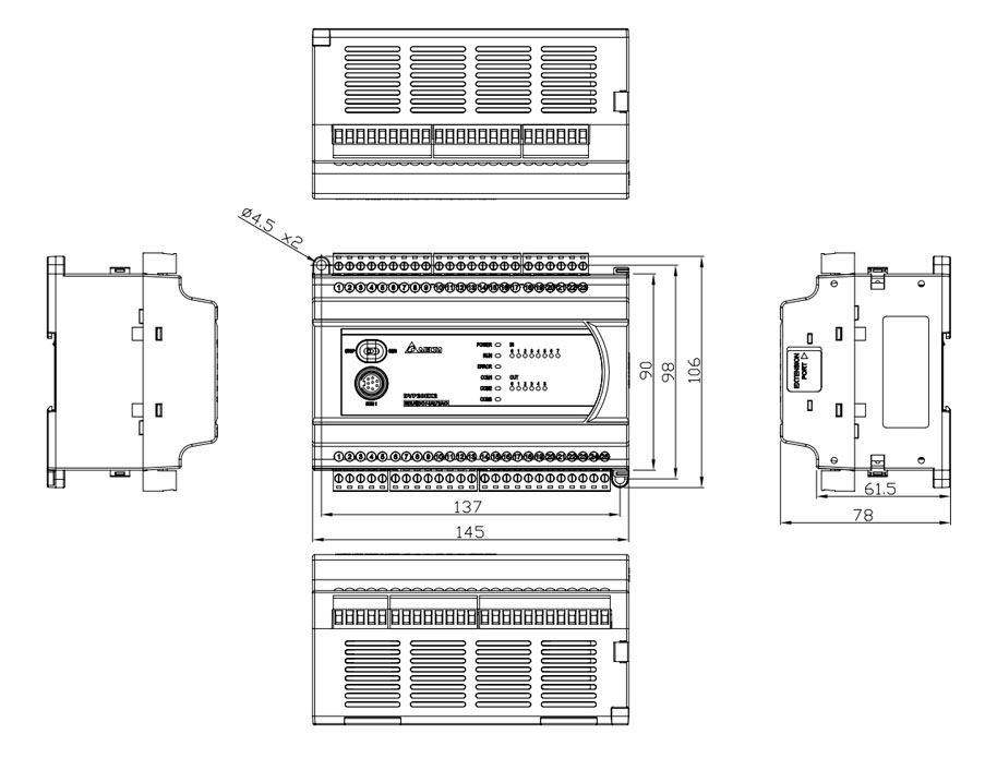 Delta DVP20EX200T DVP-EX Series PLC - Image 3