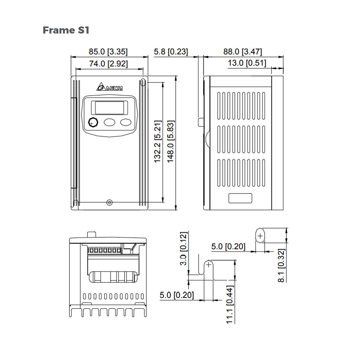 Delta VFD004S21B VFD-S Series Drive - Image 7
