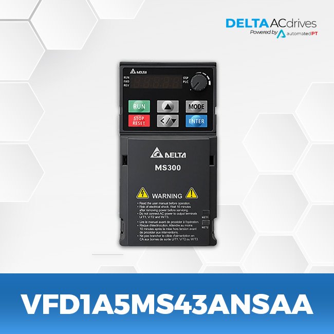 Delta VFD1A5MS43ANSAA MS300 Series Drive - Image 2
